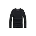 thumbnail image 1 of Minnieouse Top básico para hombre, ropa interior cálida de otoño, Base para clima frío, ropa de Color sólido, Jersey informal de ocio, deportes, Camisetas L Espesar negro Minnieouse AP013161-06, 1 of 6