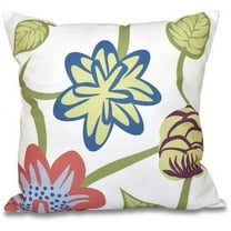 Simply Daisy 16" x 16" Tropical Floral Floral Outdoor Pillow