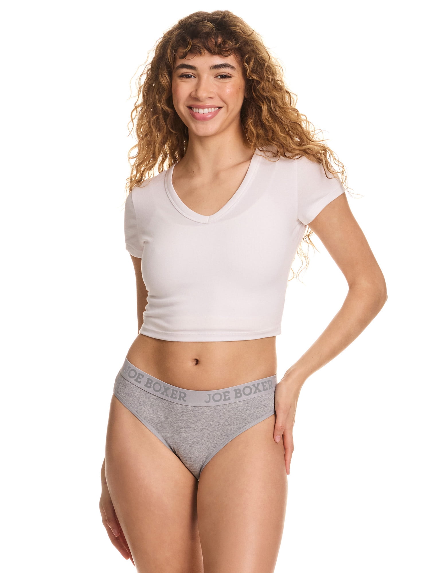 Joe Boxer Women's Cotton Valentine's Day Giftable Bikini Panty Set, 5-pack, Sizes XS to 3X