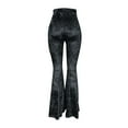thumbnail image 5 of hotojiny Womens Velvet Flare Pants Elastic High Waist Pull On Bootcut Pants Wide Leg Stretch Bell Bottom Trousers, 5 of 5