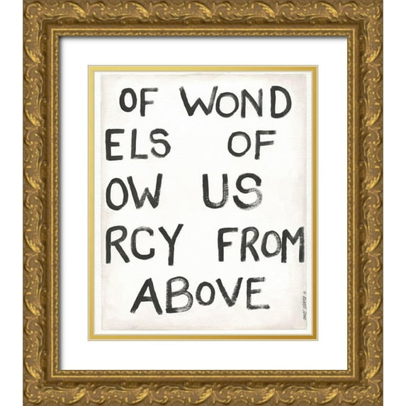 Shamp, Cindy 12x14 Gold Ornate Wood Framed with Double Matting Museum Art Print Titled - Angels of Wonder II