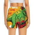 thumbnail image 2 of Rocae Cool Dinosaur Playing Guitar for Women's Athletic Shorts Quick Dry Workout Hiking Shorts With Pockets for Running, Yoga, Gym, Sports XX-Large, 2 of 9