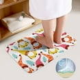 thumbnail image 3 of Ultra Soft Bathroom Rug And Mat Set, 2 Piece Bath Mat and U-Shaped Toilet Rug, Absorbent Non Slip Bathroom Rugs Fit Under Door For Summer Using, 3 of 6