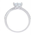 thumbnail image 2 of Auriga 925 Sterling Silver Cubic-Zirconia Engagement Ring Size 5 for Women, 2 of 6