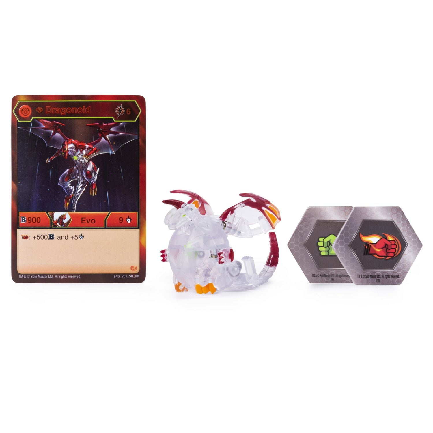 Bakugan, Diamond Dragonoid, 2-inch Tall Collectible Transforming Creature, for Ages 6 and Up