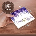 thumbnail image 7 of 3drose, Pretty Purple Wisteria Happy 40th Birthday, Set of 4 Ceramic Tile Coasters, 7 of 7