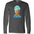 thumbnail image 3 of Inktastic Keep It Cool Melting Earth Ice Cream Cone Long Sleeve T-Shirt, 3 of 5