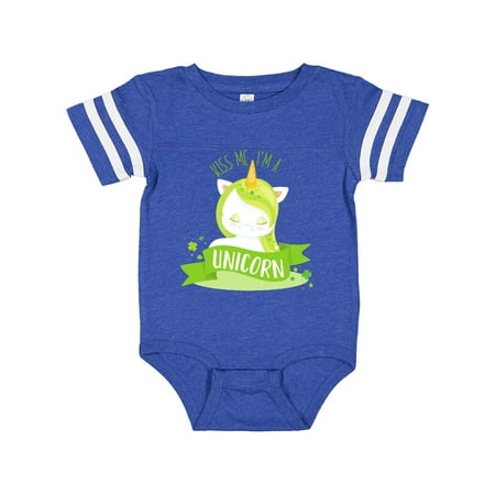 

Inktastic Kiss Me I m A Unicorn Saint Patrick s Day Unicorn Gift Baby Boy or Baby Girl Bodysuit