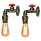 thumbnail image 1 of Lámpara de pared Steampunk con diseño industrial retro para pasillos, sótanos y más. El cuerpo de la lámpara engrosado garantiza durabilidad y calidad (2 piezas), 1 of 5