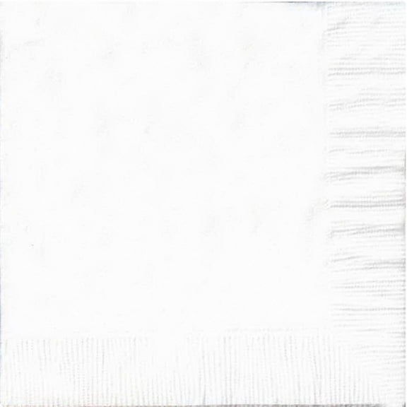 50 Plain Solid Colors Luncheon Dinner Napkins Paper - White