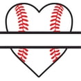 thumbnail image 2 of Love Baseball Heart Team Sports Customized Wall Decal - Custom Vinyl Wall Art - Personalized Name - Baby Girls Boys Kids Bedroom Wall Decal Room Decor Wall Stickers Decoration Size (20x20 inch), 2 of 2