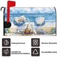 thumbnail image 6 of Blue Seaside Mailbox Covers Watercolour Beachside Wood Chair Flower Leaves Magnetic Mailbox Cover Summer Holiday Mail Box Post Letter Box Wraps for Home Yard Decor Standard Size 18x21 Inch, 6 of 6