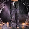 thumbnail image 2 of QWKLEAJ Halloween Pajama Pants Men Spooky Sleepwear Lounge Pants Horror Themed Fleece Trousers Pumpkin Ghost Print Loungewear Mens Sleep Bottoms Funny Halloween Night Pants, 2 of 6