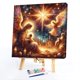 thumbnail image 5 of Kit de pintura por números sobre lienzo, arte al óleo artesanal, decoración de pared de Santa Madre e Hijo, 40x40cm, 5 of 9