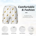 thumbnail image 6 of Picia Gold Rabbit pattern Mens Swim Trunks with Compression Liner Stretch Beach Shorts Quick Dry with Zipper Pockets No-Chafing Board Shorts-X-Large, 6 of 9