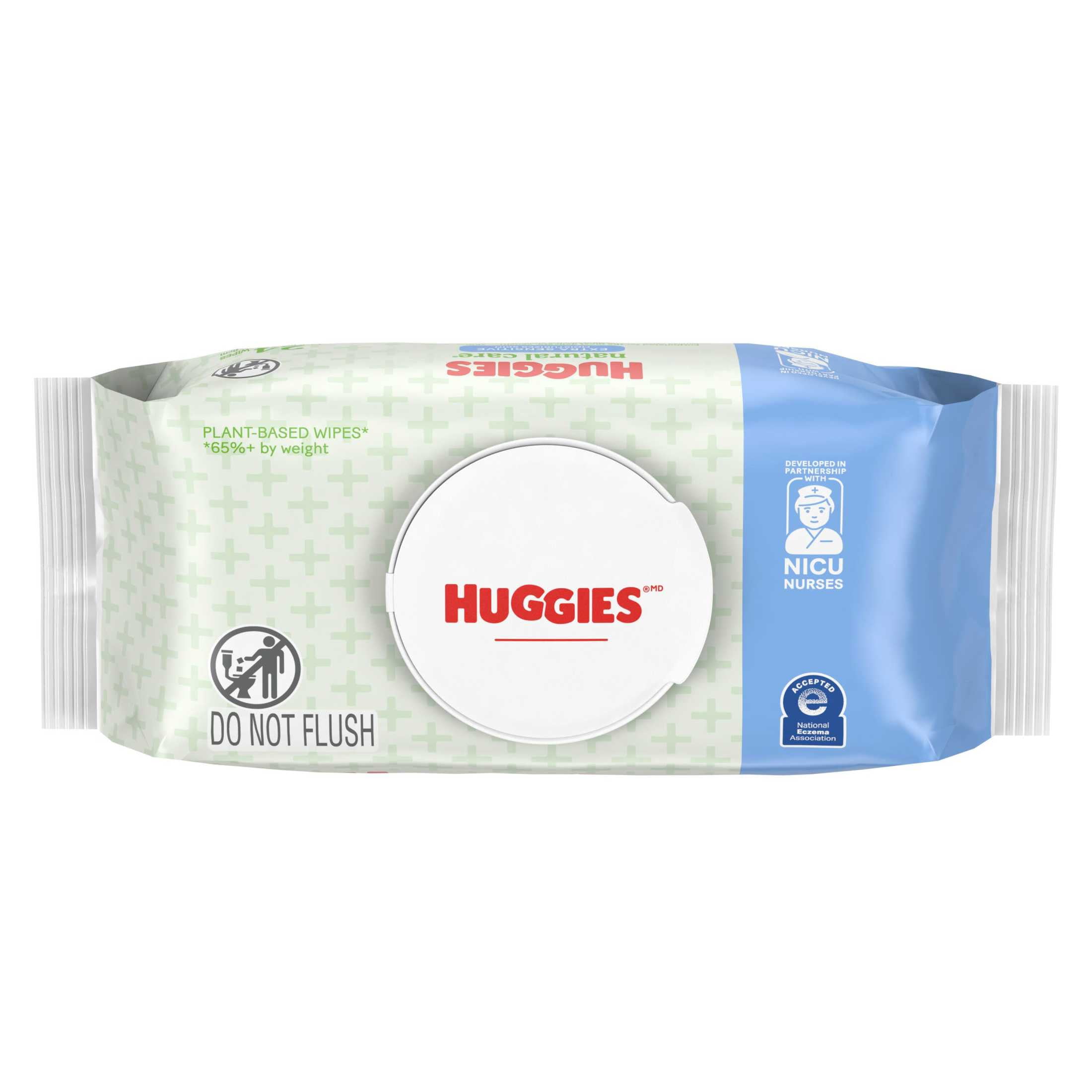 Huggies Natural Care Extra Sensitive Baby Wipes, Unscented, 1 Flip-Top Pack (24 Wipes Total)