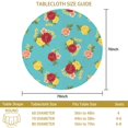 thumbnail image 3 of Pioneer Flower Floral Print Pattern Round Tablecloth 60 X 60 Inch, Wrinkle Resistant Wipeable Table Cloth for Kitchen Dining Picnic Patio Party, 3 of 6
