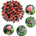 thumbnail image 1 of 100 goteros para riego, boquillas de aspersión para emisores de jardín, riego por goteo automático ajustable de 360° para bricolaje, 1 of 5