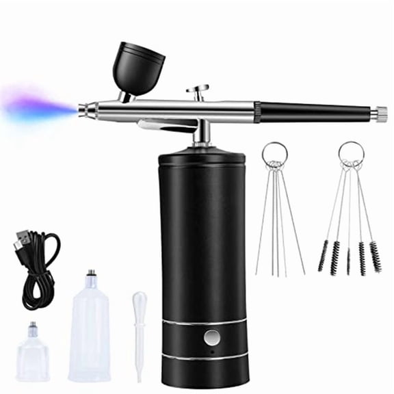 WQNZMADO Airbrush Kit Rechargeable Cordless Airbrush Compressor 30PSI High Pressure Portable Handheld Airbrush Gun Airbrush Set