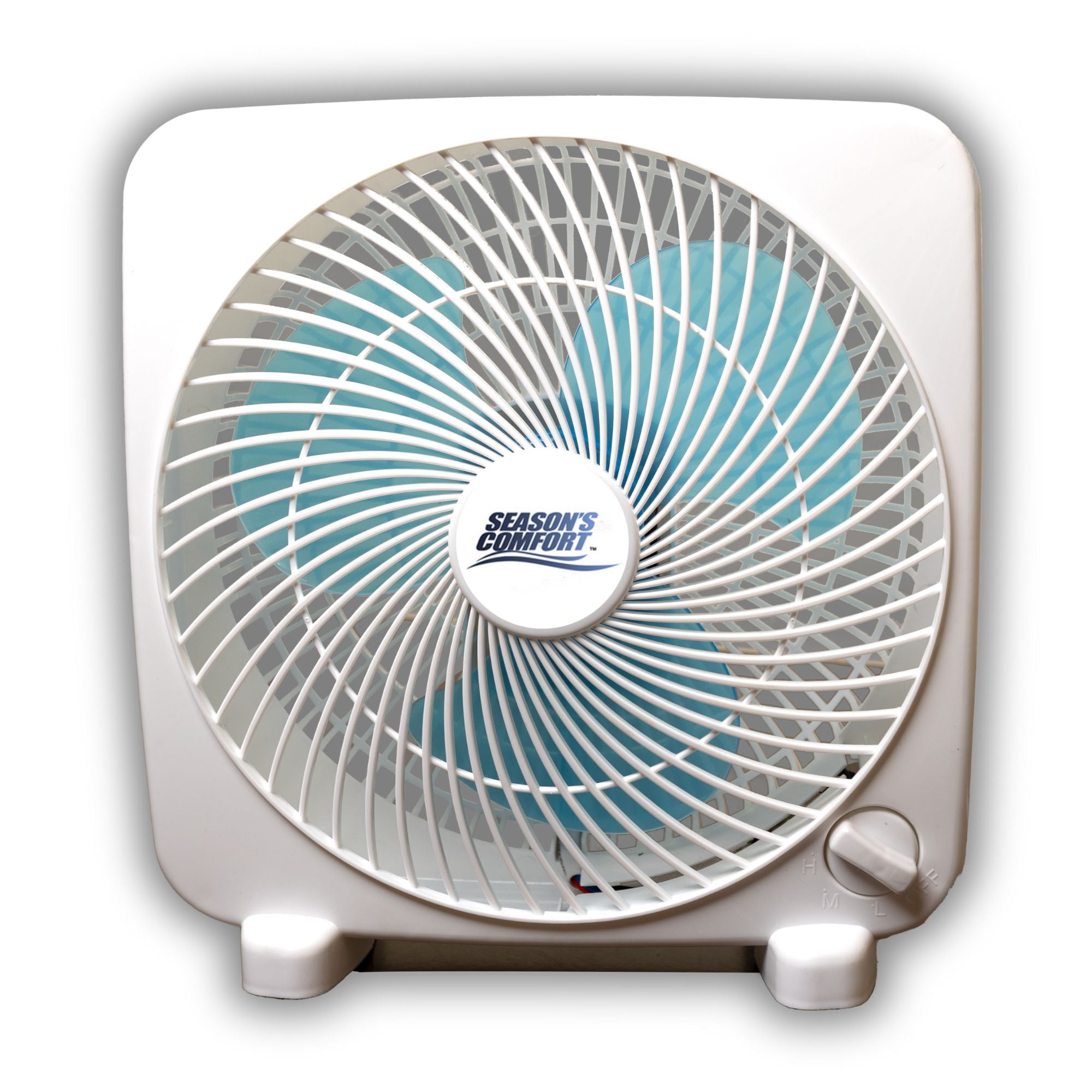 Seasons Comfort 9-In. 3-Speed Personal Portable Box Fan, FBX9, White, FBX9