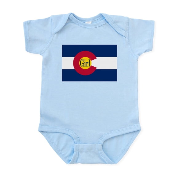 CafePress - Colorado Girl Flag Body Suit - Baby Light Bodysuit, Size Newborn - 24 Months
