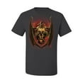 thumbnail image 2 of Wild Bobby, Dragon Sitting on Skull, Pop Culture, Men Graphic Tees, Charcoal, Small, 2 of 3