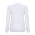 thumbnail image 7 of Lenpel Womens Long Sleeve Tops Cowl Neck Casual Solid Color Shirts Stretch Comfy Soft Fashion Ruched Blouses Fall Outfits, 7 of 7