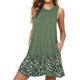 thumbnail image 1 of Qarigey Vestido Cuello Hasta La Rodilla Vestido Mujer Estampado Ropa Vestidos Verde 4XL, 1 of 1