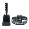 Bundle 9.6 inch Black Bell Black Handle Cowbell with Stick Grip Handle and Black Cowbelt Holster by Stewart Tradingâ?¢
