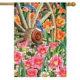 thumbnail image 2 of Briarwood Lane Wagon Wheel Floral Spring House Flag, 2 of 4