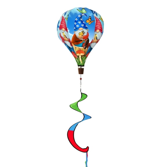 Briarwood Lane Spring Hot Air Balloon Wind Twister 54x12 Gnome Sweet Gnome For Spring Balloon