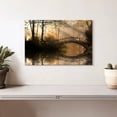 thumbnail image 2 of Elephant Stock Misty Park Bridge Wall Art - Horizontal Canvas Wall Art - Living Room Wall Decor - Architecture Canvas - Black And Orange Decor - 12" x 8", 2 of 8