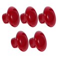 thumbnail image 1 of 5pcs Durable Round Ceramic Kitchen Cupboard Cabinet Drawer Door Knobs Pull Handles - Size S (Red), 1 of 4