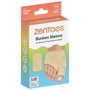 ZenToes Bunion Protector Sleeves with Gel Padding - 1 Pair for Men and Women (Large)