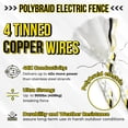 thumbnail image 2 of Alambre para cerca eléctrica GOLDEN COCK 305 m 6 mm con hilos de cobre, 2 of 9