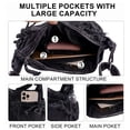 thumbnail image 4 of PULLIMORE Women's Retro Denim Shoulder Bag Crossbody Handbags Casual Style Lightweight Jean Tote Hobo Purse, 4 of 7