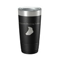 thumbnail image 1 of Upper Herring Lake Map Tumbler Travel Mug Insulated Laser Engraved Coffee Cup Michigan 20 oz Black, 1 of 5