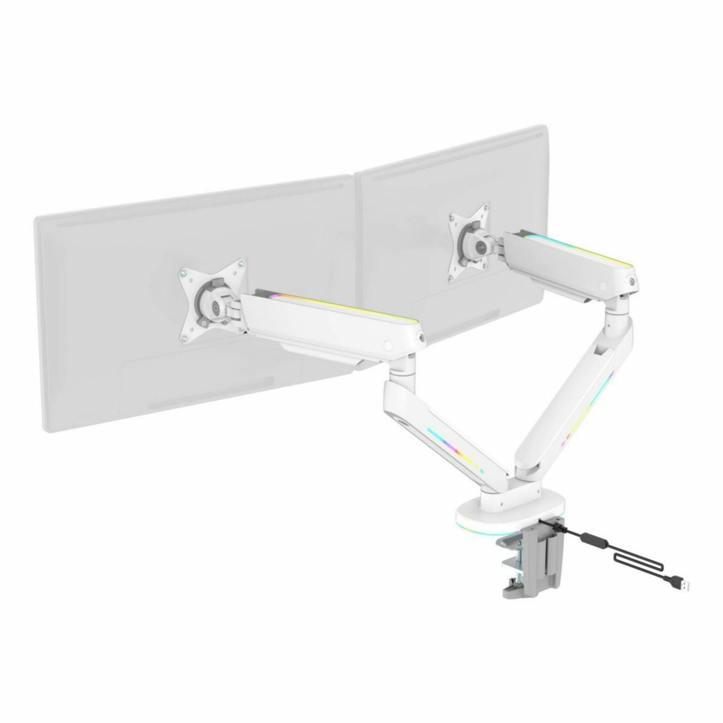 Deltaco Gaming WA96 RGB Dual Monitor Arm for 17 inch - 32 inch