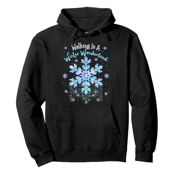Walking In A Winter Wonderland Tie Dye Snowflake Christmas Pullover HoodieMen's Warm Hoodie Sweatshirt, Perfect For Outdoor Sports, Hiking, Gym And Streetwear Style