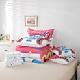 thumbnail image 6 of Feelyou Cartoon Desserts Kids Bedding Comforter Set 7pcs, Baseball Ice Hockey King Bedding Sets, Happy Birthday Party Reversible Bed Sheets, Breathable Home Decor, 6 of 8