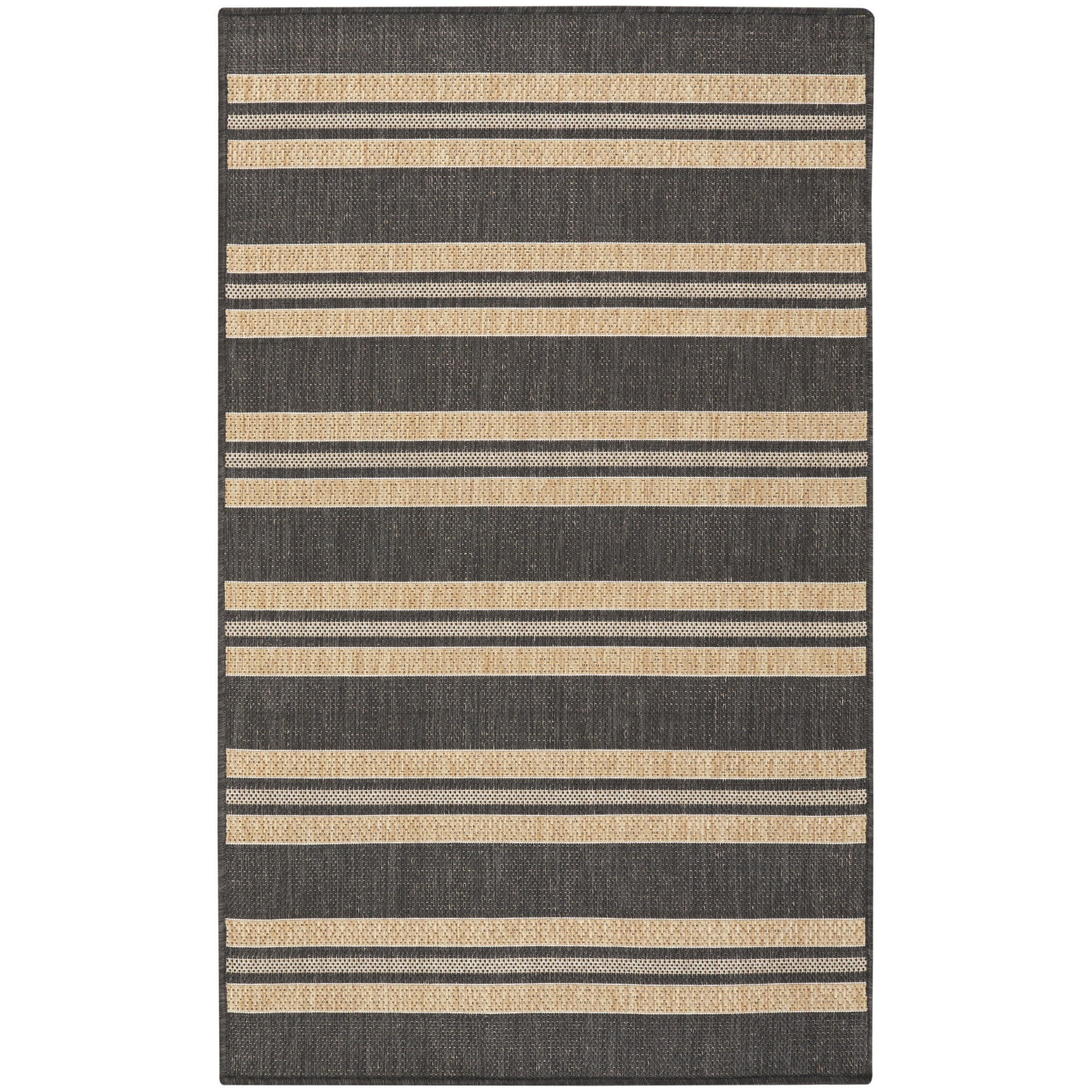 Nourison Horizon Indoor/Outdoor 3' x 5' Charcoal Modern Rug
