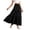 Z214-Black, variant on Work Skirts for Women Business Casual Relaxed Fit Polka Dot Soft & Breathable Flowy Maxi Skirts Tiered Floral Long Skirts with Pockets for Beach Vacation