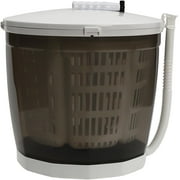2-in-1 Manual Washing Machine, Portable Mini Washer and Spin Dryer Compact Washer for RV Travel, Outdoor Use (Grey)