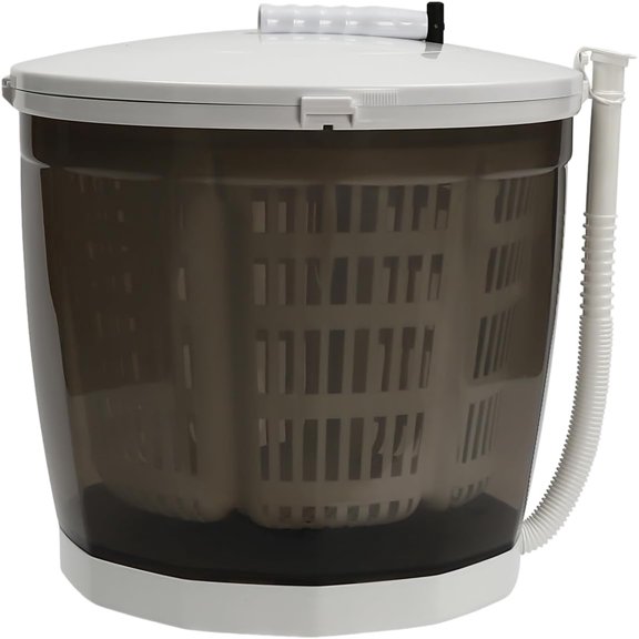 2 in 1 Mini Manual Washing Machine and Dehydrator Combo Hand Crank Clothes Washer and Spin Dryer Non Electric Laundry Machine Dryer Spinner Compact Clothing Spinner Dehydrates Weighing up to 4.41 lbs