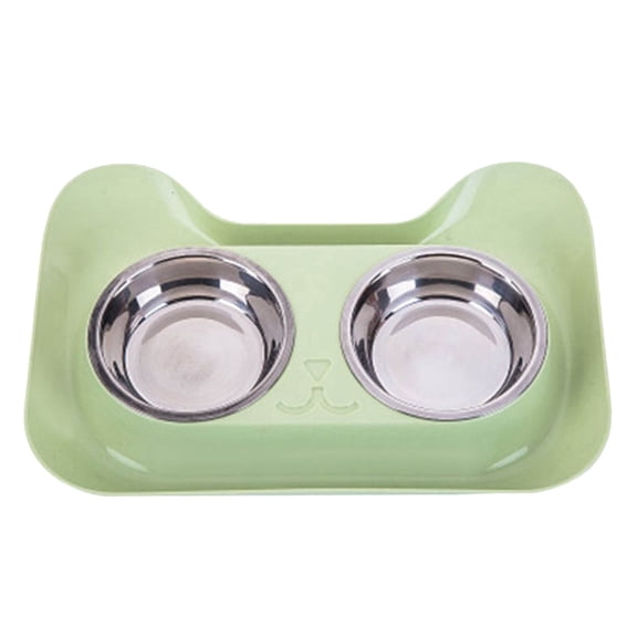 Cat Food Ant Barrier Bowl Tray,Ant Proof Cat Food Bowls with Water Moat Design,304 Stainless Inserts,360° Bowl Stand Feeding Station,Easy-Clean Tray,Indoor/Outdoor(8"×12",Green)