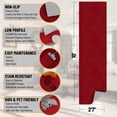 thumbnail image 6 of Ottomanson Extra Long Hallway Runner Rug 3x10 Non-Slip Rug for Kitchen or Bedroom, 2'7" x 10', Red, 6 of 12