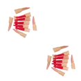 thumbnail image 1 of Injueey 10 uñas de dedo de fantasmas, fáciles de usar y quitar, uñas postizas para un aspecto inquietantemente hermoso, regalo de uñas uña roja (8*2 cm) 2Conjunto, 1 of 6