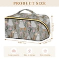 thumbnail image 4 of FORMRS Makeup Bag Travel Cosmetic Organizer for Women Fold Flat Zipper Pouch with Handle, Gray Cartoon Ghost, 4 of 8