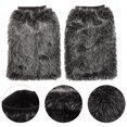 thumbnail image 3 of 1 par de calentadores de piernas peludos cálidos calentadores de piernas de piel sintética fundas de piernas de moda calentadores de puños de invierno, 3 of 8