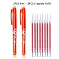 thumbnail image 1 of 12 Color 0.7mm Blue Black Ink Gel Pen Erasable Refill Rod set Erasable Pen Washable Handle School Writing Stationery Gel Ink Pen red 2Pen-8 Refill, 1 of 6